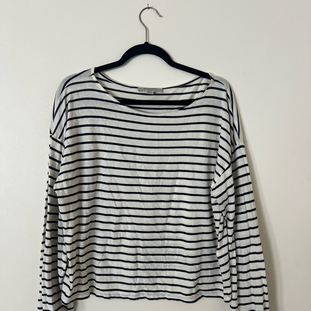All Saints - Striped Long Sleeve Top